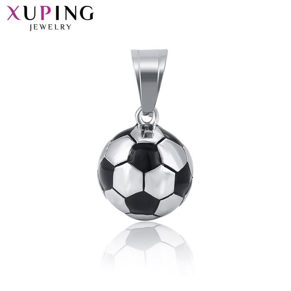 

11.11 deals xuping football shape men pendant stainless steel jewelry fashion gothic party birthday gift s186.2-34943, Silver