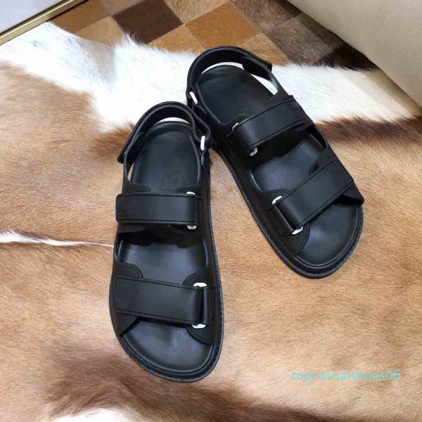

2020 super new sandals, luxury men's and women's sandals, designer men's sandals, designer women's sandal, velcro flat s, Black