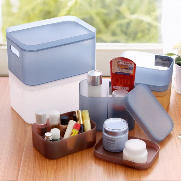 

makeup organizer box jewelry necklace nail polish earring plastic makeup box home deskorganizer for cosmetics