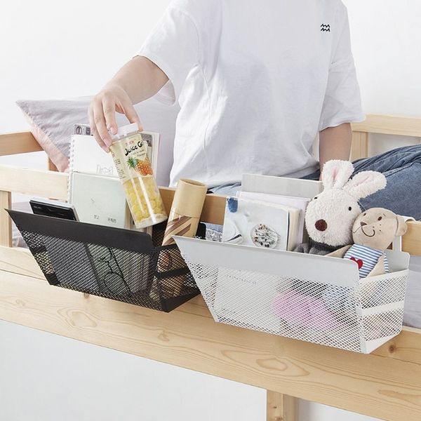 

hanging storage rack basket table dormitory bedside shelve organizer home office