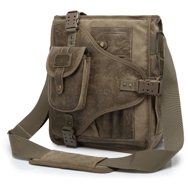 

aerlis man messenger shoulder bag 2019 canvas business casual zipper handbag male satchel cross body bags men t200206