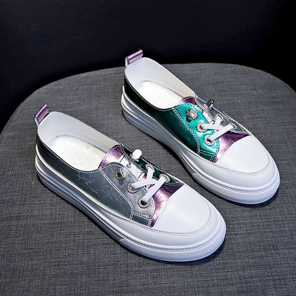 

casual woman shoe cross women's shoes modis shallow mouth female footwear round toe mixed colors all-match 2020 small new, Black