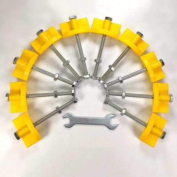 

10pcs manual tile locator wall tiles regulator height adjustment positioner leveler ceramic construction tool with wrench