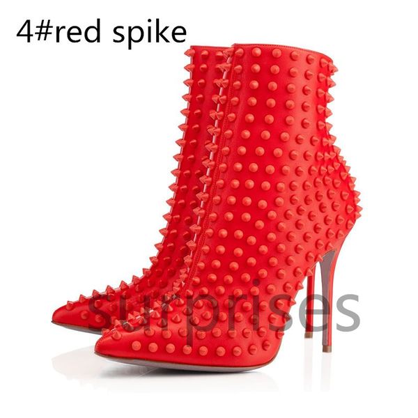 red spike heels
