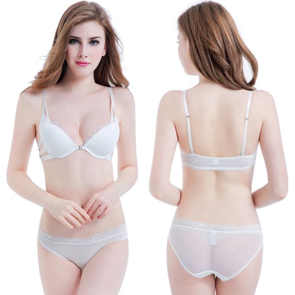 

brand new multi colors women front closure underwire design push up see through brief bra sets types underwear corsets lingerie ne1, Red;black