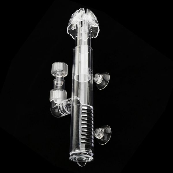 

transparent fish tank pipe surface skimmer inflow outflow tube, tank mount