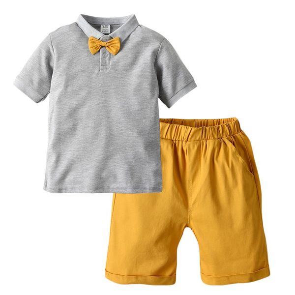 

summer baby boy casual short sleeve solid color with strap shorts sets children's clothing 2020 new arrival, White