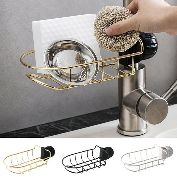 

home kitchen faucet sink sponge hanging tap hanging storage holder rack