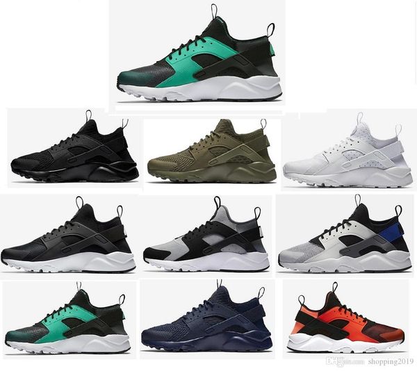 

2019 huarache 4.0 1.0 classical triple white black red running shoes for mens womens huaraches sports sneaker trainers size 36-46