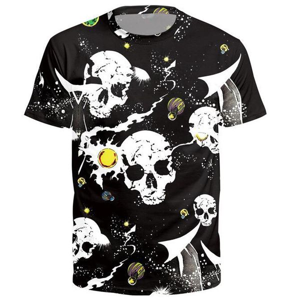 

2019 cutton crew neck t-shirts landscape print mens skateboard tshirts fashion brand womens casual tees lovers clothing, White;black