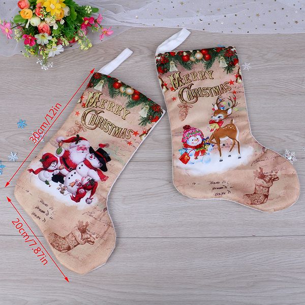 

3 styles fashion 1pcs new christmas stockings cloth small boots gift bags ornaments party home decorations