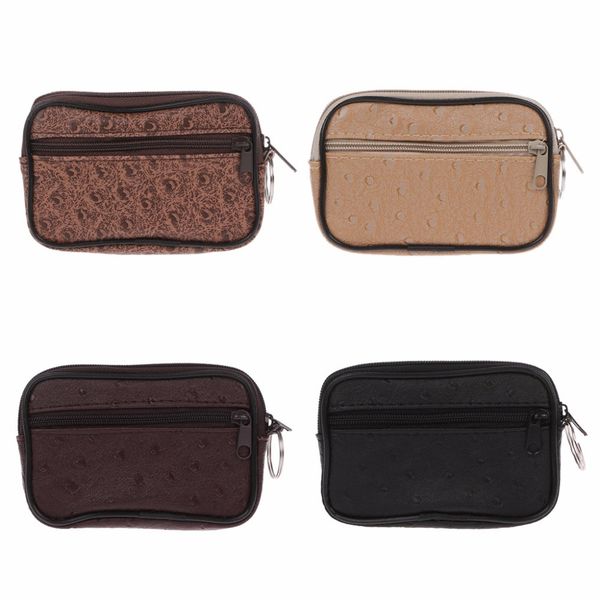 

mini soft men women card coin key holder zip change purse pouch wallet pouch bag purse gift, Red;black