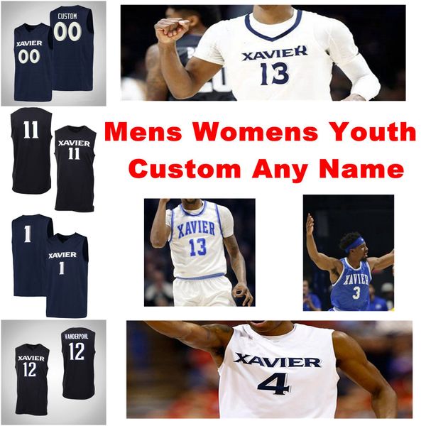 

ncaa xavier musketeers jerseys dahmir bishop jersey carter zach freemantle quentin goodin hanson college basketball носит сшитое на заказ, Black