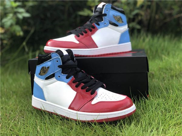 

1 high og fearless men basketball sports shoes selling sneakers professional 1s university blue varsity red white male athletic shoes
