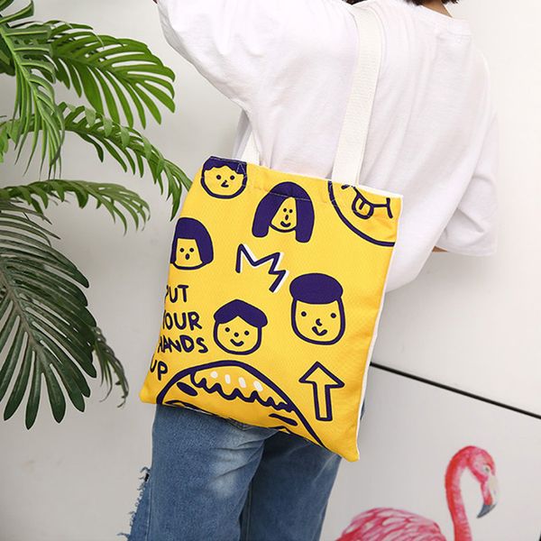 

tote bags for women canvas shopper bolsas de tela cloth sac fourre tout femme eco cabas en toile fabric reusable shoulder bag