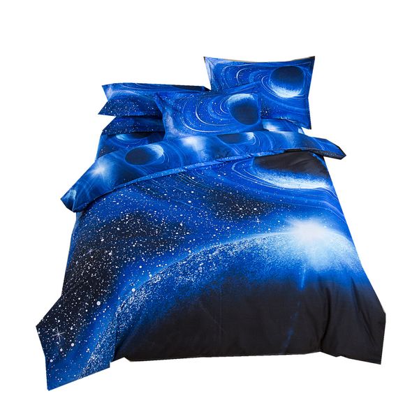 

3d galaxy duvet cover set single double twin/ 2pcs/3pcs/4pcs bedding sets universe outer space themed bed linen20