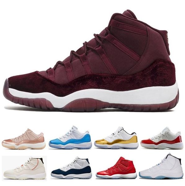 

new 11 11s men women basketball shoes high low le rose gold university blue bred cap and gown concord 23 45 blue cool grey j11 d sneakers