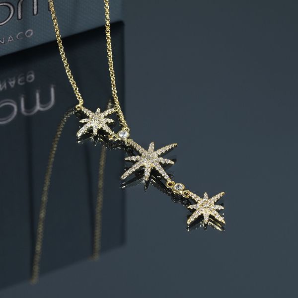 

2019 new arrival 925 sterling silver gold shooting star necklace brand original elegant delicate necklace women girl
