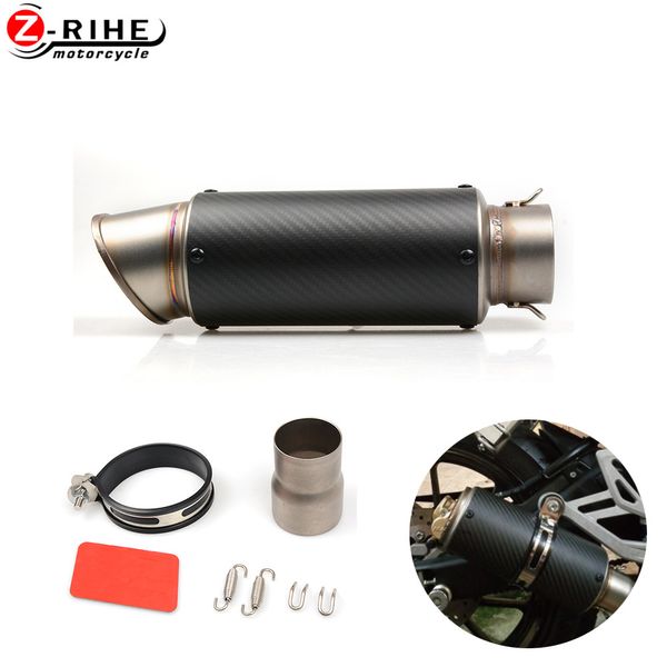 

universal motorcycle accessories 51mm-61mm sc exhaust pipe tailpipe section for yamaha fz1 cb400 er6n tmax