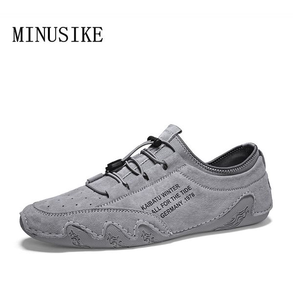 

ocs men casual shoes genuine leather slip on mens loafers fashion sneakers business shoes big size 47, Black