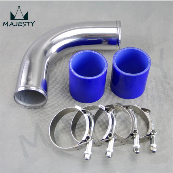 

50mm 2.0'' /57mm 2.25" /60mm 2.36" inch 90 degree elbow aluminum turbo intercooler pipe piping tubing+silicone hose +cla