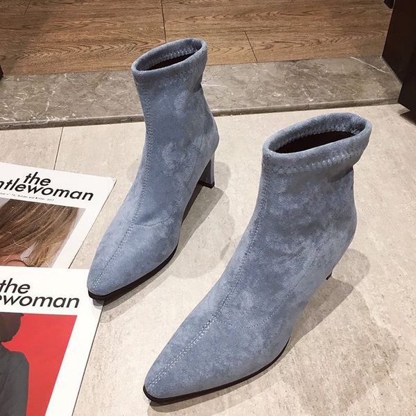 

women's boots autumn rock shoes woman winter footwear lace up boots-women booties ladies pointy 2020 high heel 2019 rubber med, Black