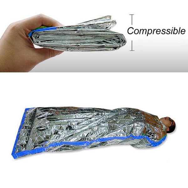 

new emergency reusable waterproof rescue space thermal sleeping bag 100x200cm drop shipping