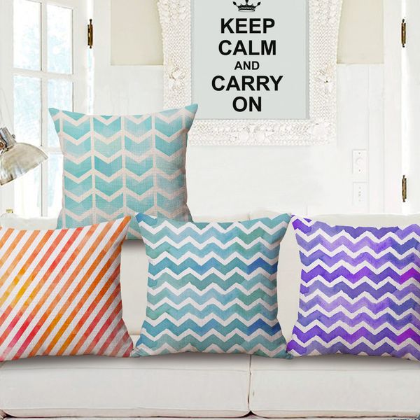

wave geometry pillow cotton cushion set come picture customized