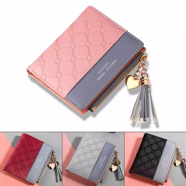 

outdoor bags foldable leather wallets women casual coin money bag card purse wallet
