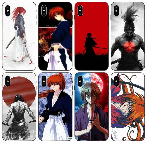 

tongtrade] anime samurai x case for iphone 11 pro x xs max 8s 7s 6s 5s plus galaxy a20 a20e a20s honor 8x 9x sony xperia xa1 anti slip case