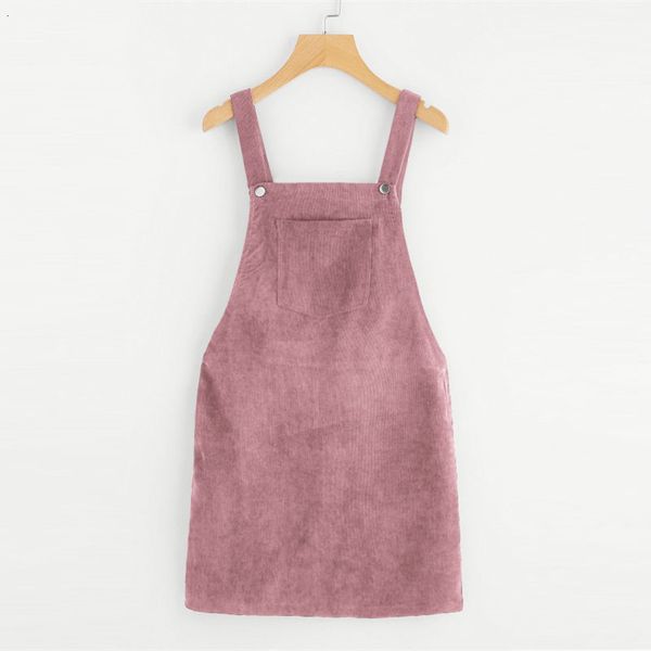 

ladies dresses womens clothes bib pocket front overall short 2019 zip pleated dresses button pinafore shift dress female sleeveless plain, Black;gray