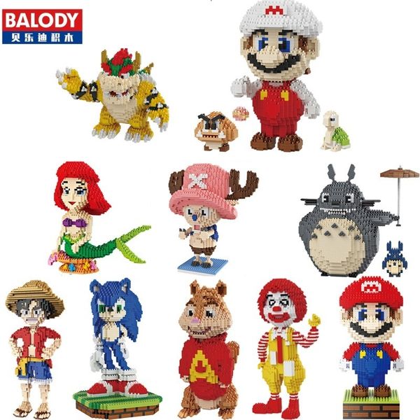 

balody mini blocks big size mario diy building toys large one piece bricks cute dog auction model juguetes for kids toys 16001