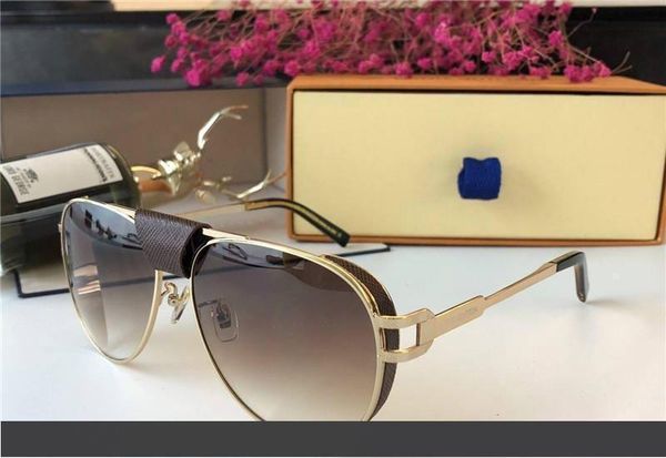 

luxury-vintage gold brown pilot sunglasses oculos de sol mens luxury designer sun glasses shades new with box, White;black