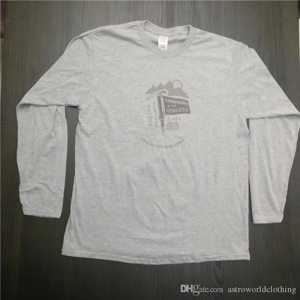 

p горные письма печать tshirt для мужчин с длинными рукавами весной tops crew neck моды марка майки, White;black