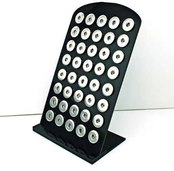 

black acrylic 18mm snap button stands board for fashion jewelry gift packaging display 1pcs/lot ds16*