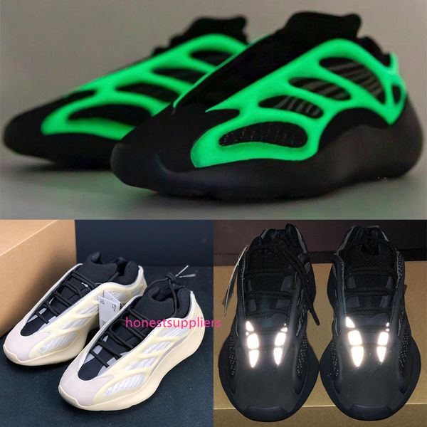 

kanye 700 v3 azael alvah running shoes glow in the dark white mens trainers women fashion sport designer sneakers us 5-11