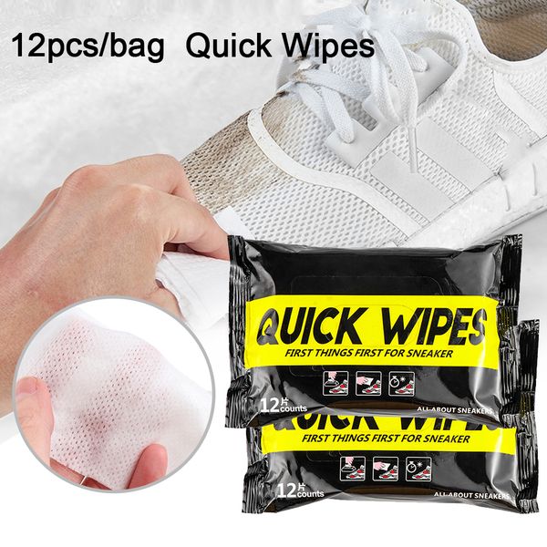 

2020 shipping small white shoe artifact ravel portable disposable sneakers cleaning quick wet wipes 12/30 piece