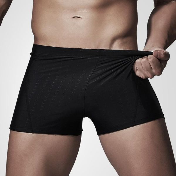 

copozz new men swim suit waterproof square leg elastic swimwear surfing beach swimming trunks short brief summer (long choice