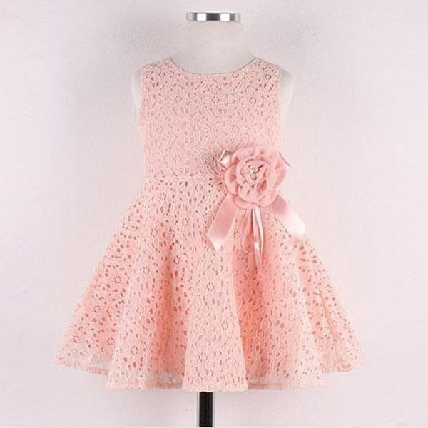

girls dress lace one piece flower children clothing princess party kids dresses for girls costume kids wedding dress 1n5, Red;yellow