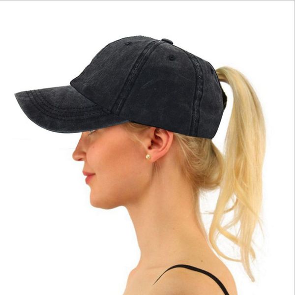 

wzcx 2019 new fashion solid color motion horsetail baseball cap vintage korean version casual tide women's hat cap, Blue;gray