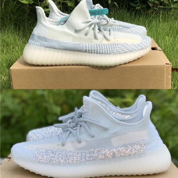 

authentic v2 cloud white citrin fw5318 fw3042 fw3043 man women casual shoes 3m reflective kanye west sneakers sports with box 36 -47, Black