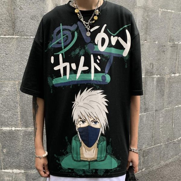 

kakashi hatake t-shirt summer casual streetwear t shirt for men women tshirt harajuku ulzzang tee anime naruto clothes graphic, White;black