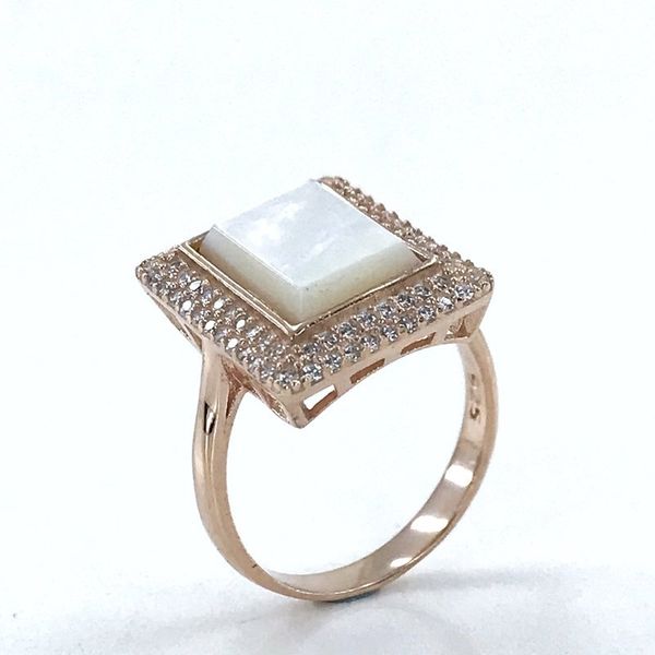 

baget pearl silver ring, Golden;silver