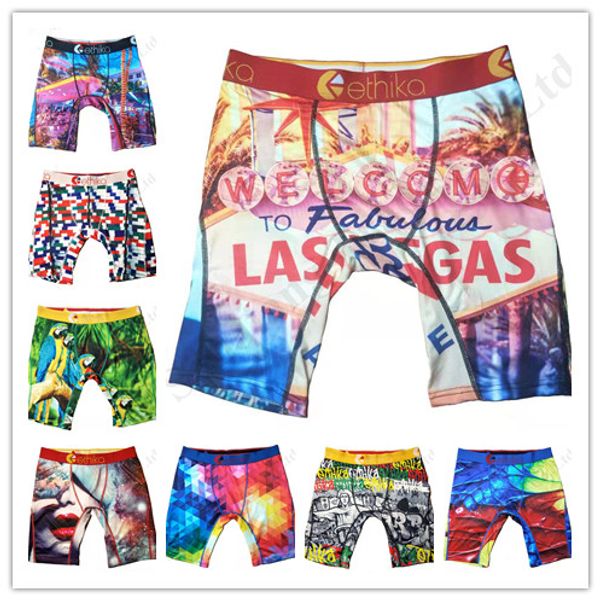 

Мужчины Женщины Ethika Спорт Боксер Техническое Нижнее Белье Плавки Брюки Граффити Печати Шорты Леггинсы Пляж Хип-Хоп Скейтборд ClothesA120301