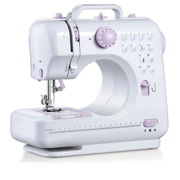 

portable sewing machine 7.2w mini electric home electric sewing machine hand-held purple white abs automatic, Black