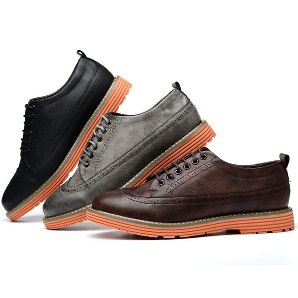 

shoes designer brogue shoes men shoes casual mannen schoenen zapatos de hombre erkek ayakkabi sapato masculino, Black