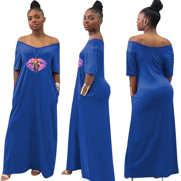 

print v neck mid calf t shirt bodycon dresses holiday fashion casual skirt night party clothing pure color mouth, White;black