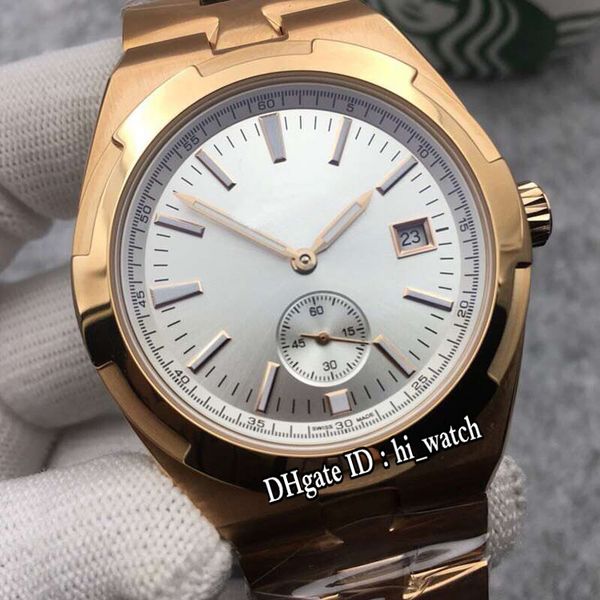 

new overseas 47040 rose gold silver dial automatic mens watch date stainless steel watches 7 colors for hi_watch va32d4, Slivery;brown