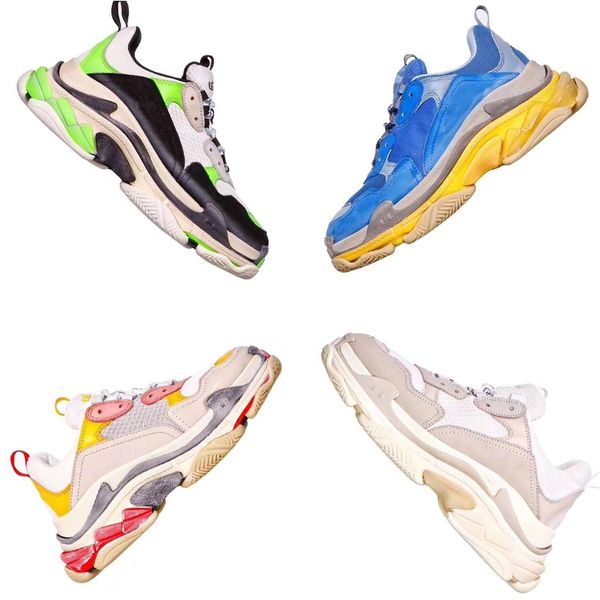 

With Box Newest Arrival 2019 Fashion Paris Triple S Designer Sneakers For Men Women Platform Casual Dad Shoes Luxury Runner Jogging Shoes