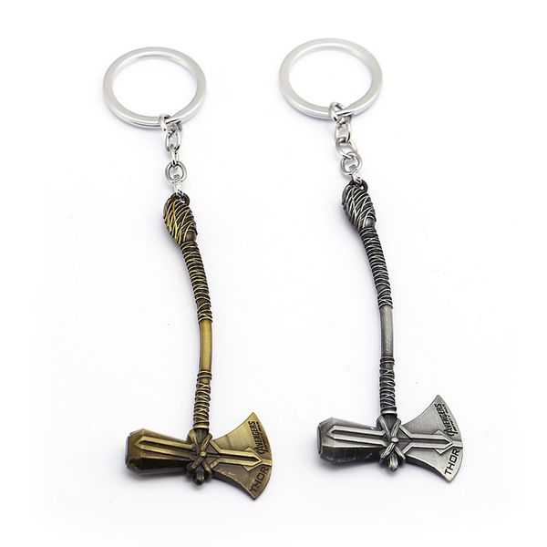 

thor axe 4 keychain marvel superhero carol danvers keyring men women fashion jewelry, Silver